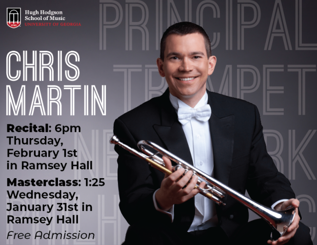 Chris Martin, principal trumpet of New York Philharmonic, performs solo